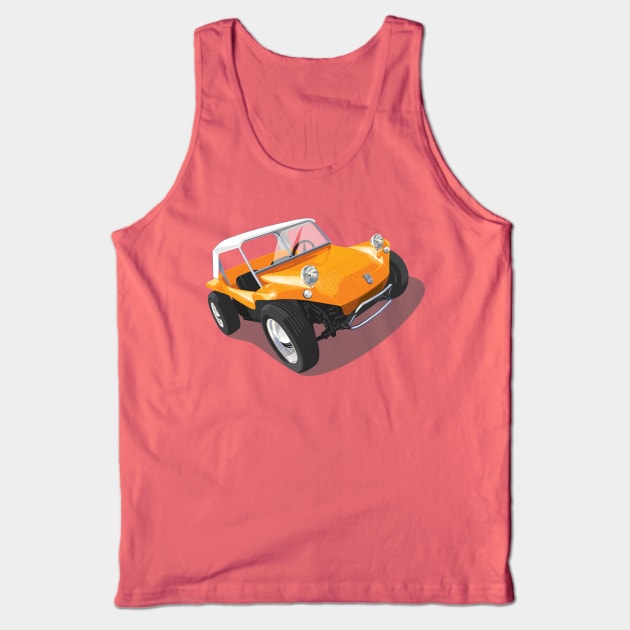 beach buggy in orange Tank Top by candcretro